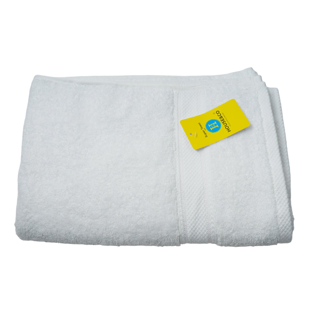 SUPER BATH TOWEL WHITE 70X140 CM Default Title - MamasJan s