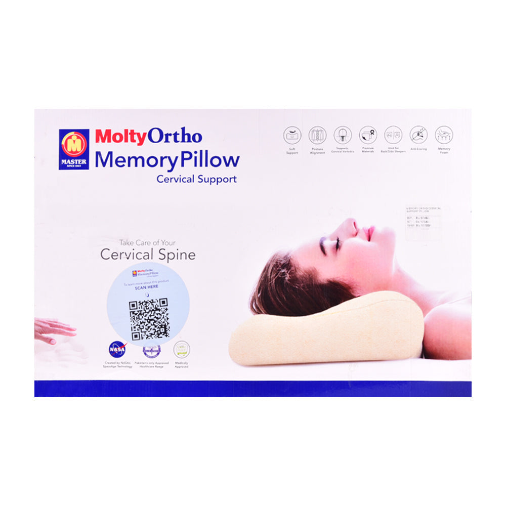MASTER MOLTY MEMORY PILLOW WITH NECK SUPPORT PC Default Title - MamasJan Household
