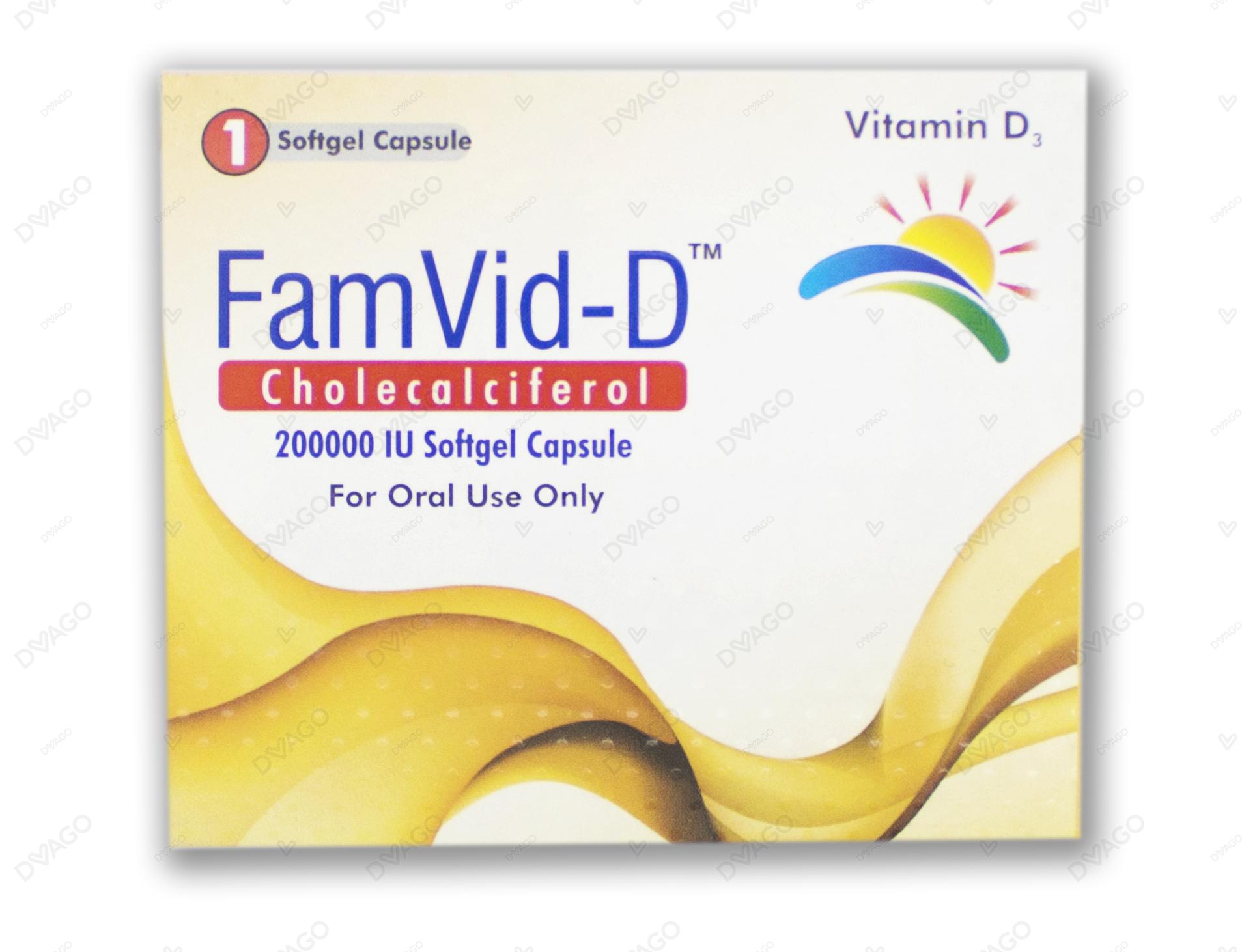 Famid-D Softgel Capsules 200,000IU (1 Box = 1 Capsule)