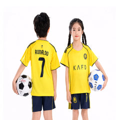 RONALDO 2PC FOOT-BALL JERSEY YLW/BLK IRS-26 2-3 YEAR 015 13-14 YEAR - MamasJan KidsWear