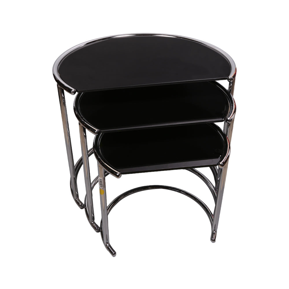 Table Set 3Pc Ir D331 A+B Silver Default Title - MamasJan Household