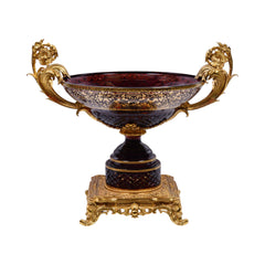 BOWL CRYSTAL BRASS E23002-1-PCT204-4 BASIC Default Title - MamasJan Décor