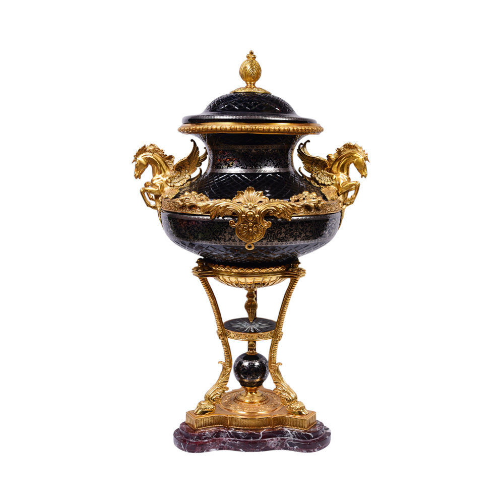BOWL CANDY CRYSTAL BRASS E22025-1-PCT204-1 BASIC Default Title - MamasJan Decoration