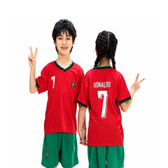 RONALDO 2PC FOOT-BALL JERSEY RED/GRN IRS-26 2-3 YEAR 016 13-14 YEAR - MamasJan KidsWear