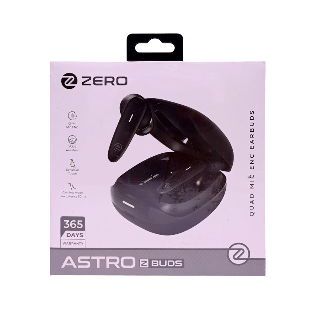 ZERO ASTRO Z BUDS JET BLACK Default Title - MamasJan Gift counter