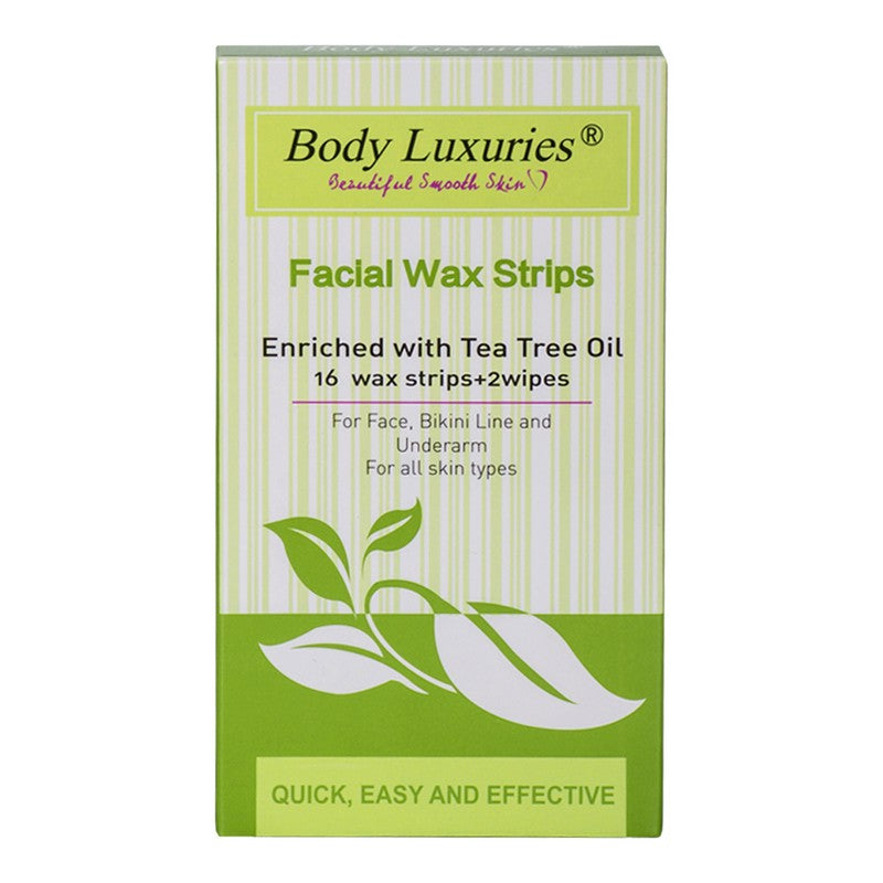 BODY LUXURIES FACIAL WAX STRIPS TEA TREE 16S BASIC Default Title - MamasJan Grocery Nonfood