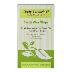 BODY LUXURIES FACIAL WAX STRIPS TEA TREE 16S BASIC Default Title - MamasJan Grocery Nonfood