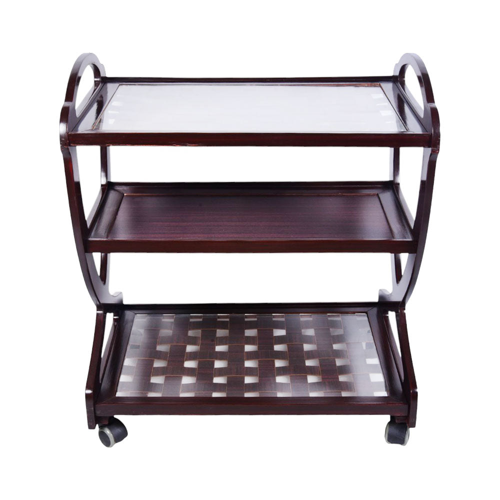 TEA TROLLEY MED TRAY D-BROWN Default Title - MamasJan Household