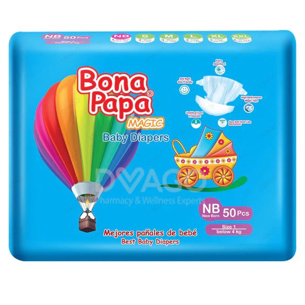 Bona Papa Plus Diapers Economy Pack New Born Size 1 50Pcs