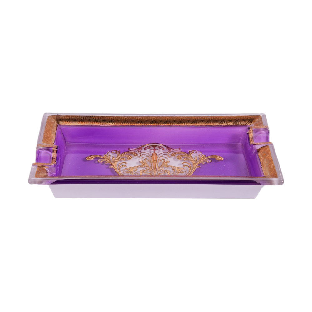 ASHTRAY CRYSTAL BRASS 1115 A3326-C05 BASIC Default Title - MamasJan Decoration