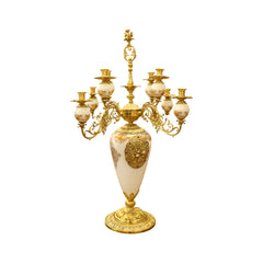 CANDLE STAND CRYSTAL BRASS XM02-1 J101-512-3-OY3 BASIC Default Title - MamasJan Decoration