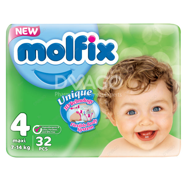 Molfix Baby Diapers Twin Pack Maxi size 4 32Pcs