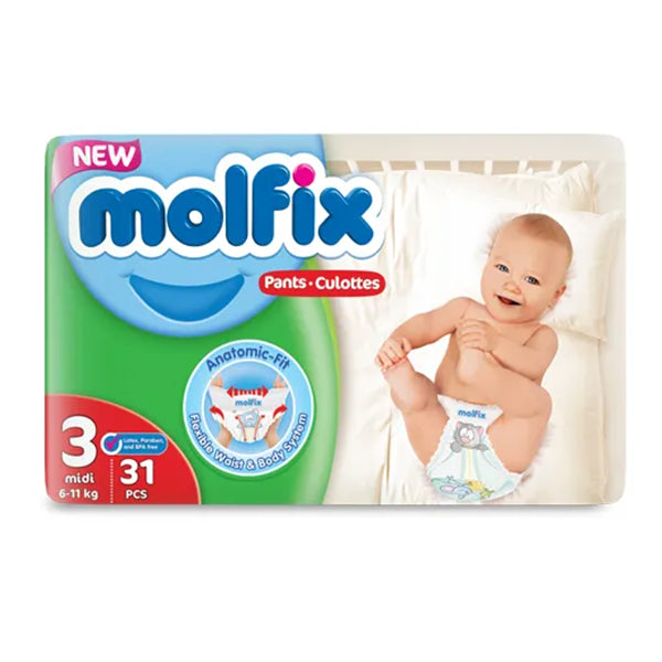 Molfix Baby Diaper Pants Midi Size 3 62Pcs