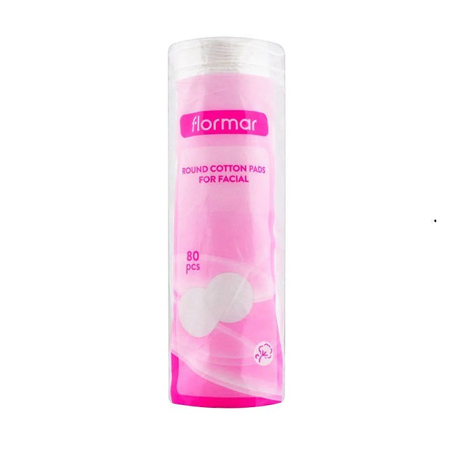 FLORMAR ROUND COTTON PADS FOR FACIAL 80 PCS Default Title - MamasJan Makeup