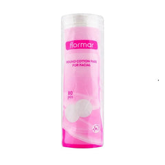 FLORMAR ROUND COTTON PADS FOR FACIAL 80 PCS Default Title - MamasJan Makeup