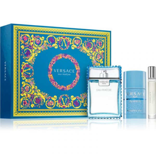 VERSACE EAU FRAICHE FOR MEN 3 PCS GIFT SET Default Title - MamasJan s