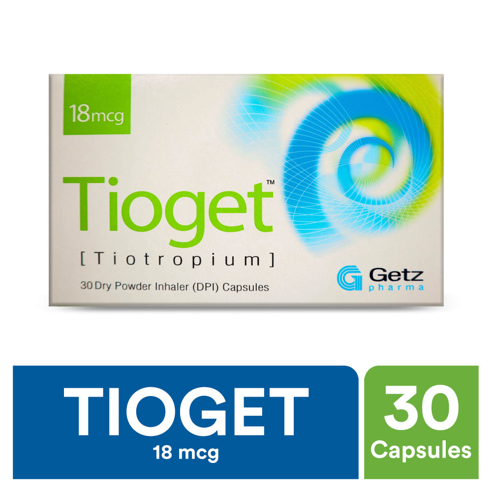 Tioget Capsules 18mcg (1 Box = 3 Strips) (1 Strip = 10 Capsules)