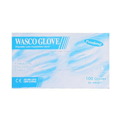 LATEX EXAM GLOVE WASCO(L) 100S