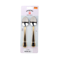 TEA SPOON SET COCKTAIL OUTLINE GOLD BIG 6PC ART 212 PC Default Title - MamasJan Crockery