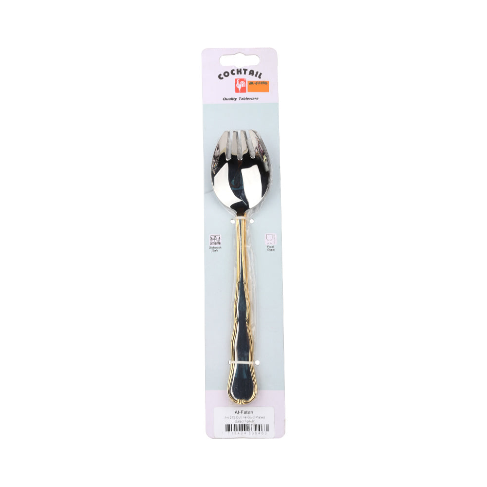 SALAD FORK SET COCKTAIL OUTLINE GOLD 9 INCH 2PC ART 212 PC Default Title - MamasJan Crockery