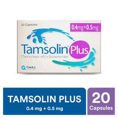 Tamsolin Plus Capsules 0.4mg+0.5mg (1 Box = 2 Strips) (1 Strip = 10 Capsules)