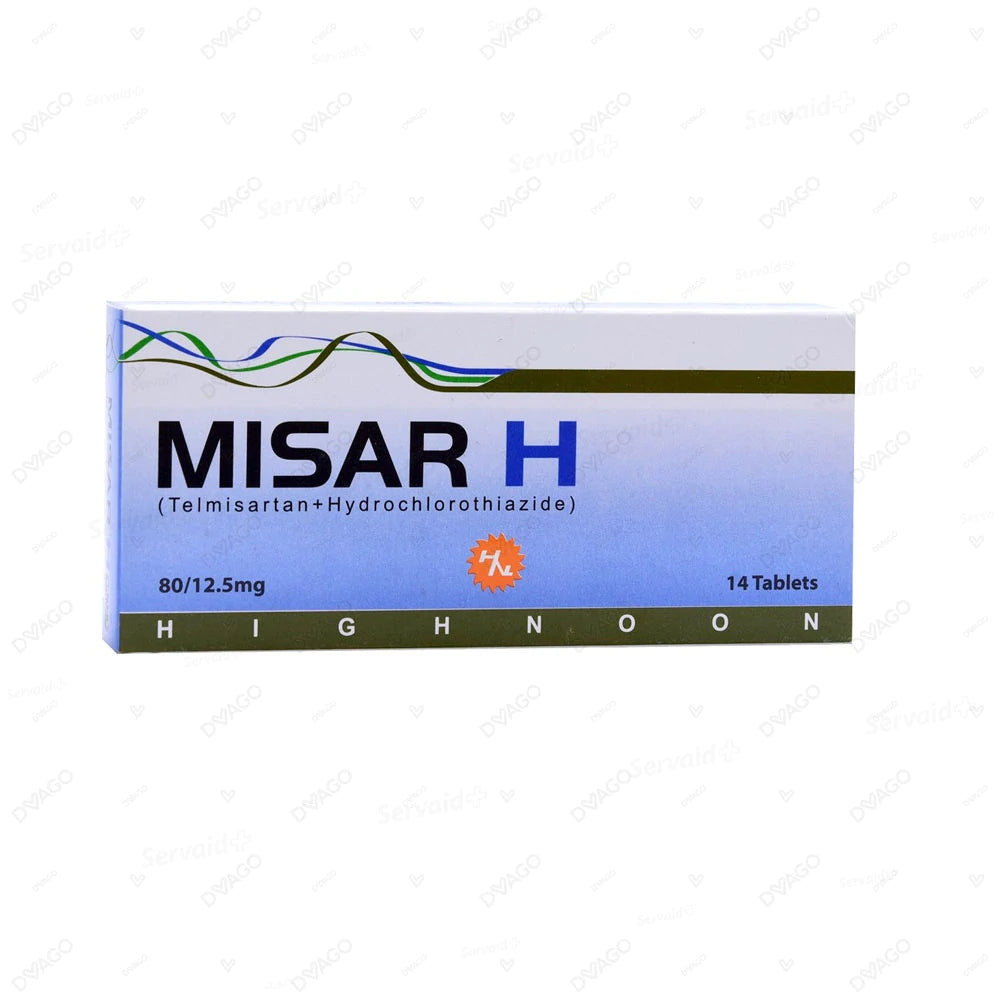 Misar H Tablets 80mg/12.5mg (1 Box = 2 Strips) (1 Strip = 7 Tablets)
