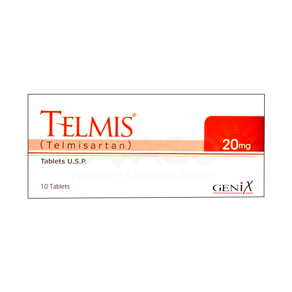 Telmis Tablets 20mg (1 Box = 1 Strip)(1 Strip = 10 Tablets)