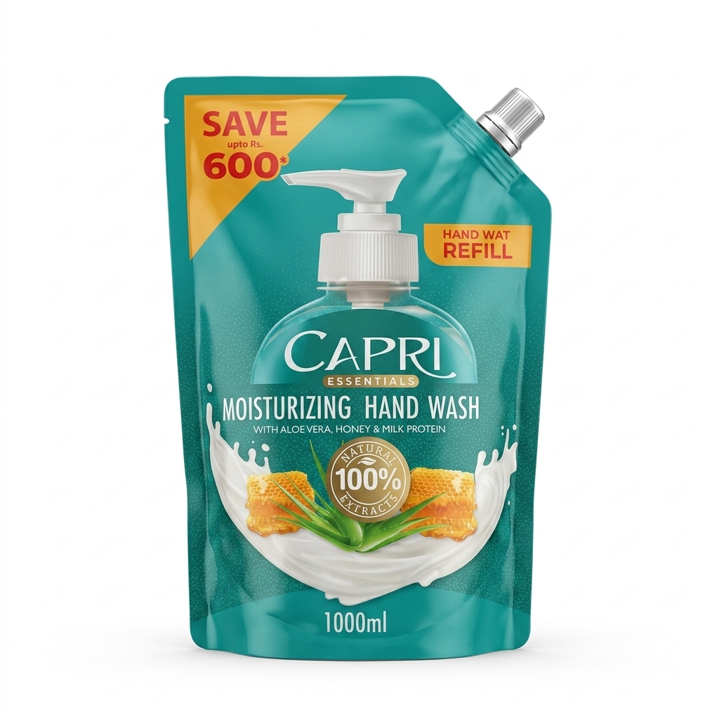 CAPRI HAND WASH ALOE NURTURE 1000 ML POUCH Default Title - MamasJan skincare