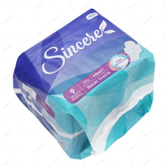 Sincere Maxi Thick Long Sanitary Napkins 9Pcs