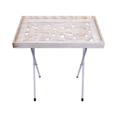 TABLE FOLDING CARVING 652 Default Title - MamasJan Household