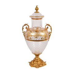 BOWL CANDY CRYSTAL BRASS E7-J2088-4 J322-20 BASIC Default Title - MamasJan Decoration