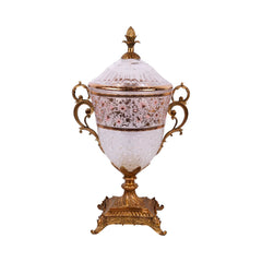 BOWL CANDY CRYSTAL BRASS H-J50-2047 J335-HW03 BASIC Default Title - MamasJan Decoration