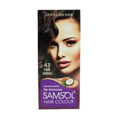 SAMSOL HAIR COLOR DARK BROWN NO43 Default Title - MamasJan haircare