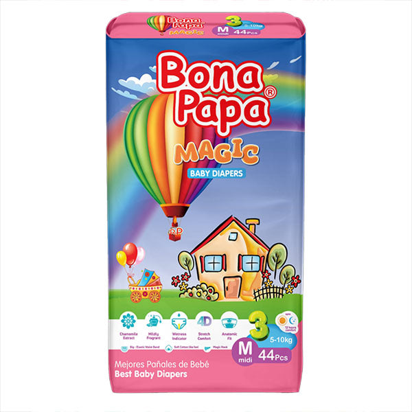 Bona Papa Magic Baby Diapers Medium size 3 44Pcs