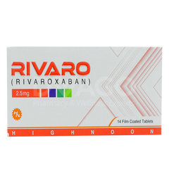 Rivaro Tablets 2.5mg (1 Box = 2 Strips) (1 Strip = 7 Tablets)