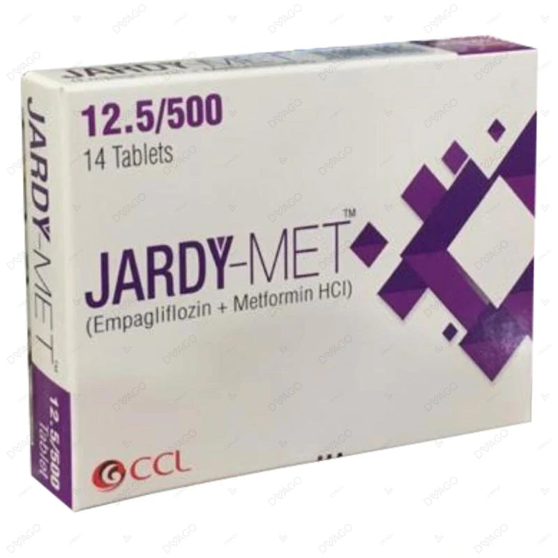 Jardy Met Tablets 12.5+500mg (1 Box = 2 Strips) (1 Strip = 7 Tablets)