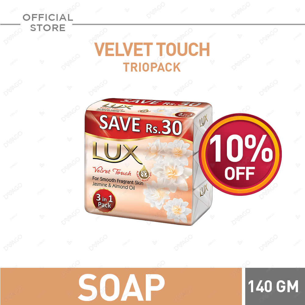 Lux Bar Velvglow Trio 140g (Pack of 3)