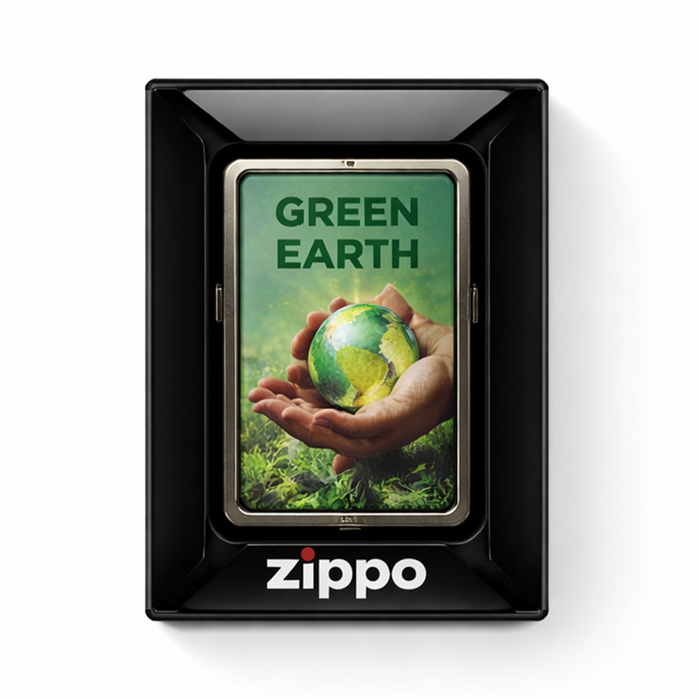 ZIPPO LIGHTER SAVE THE PLANET DESIGN 739228129 Default Title - MamasJan Tobacco Shop