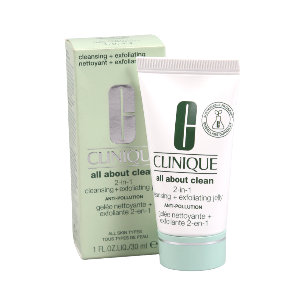 CLINIQUE ALL ABOUT CLEAN 2IN1 CLEANSING+EXFOLIATING GELING A Default Title - MamasJan Makeup