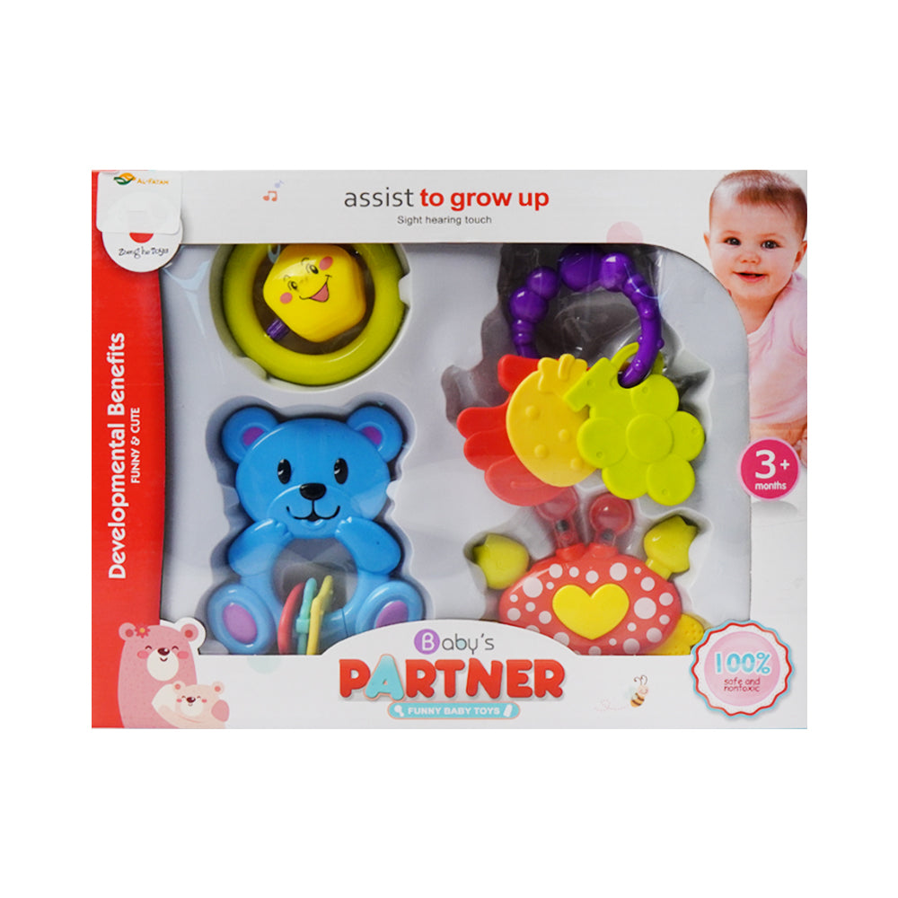 C320-3 BABY RATTLE 4PC SET A.I Default Title - MamasJan Toys