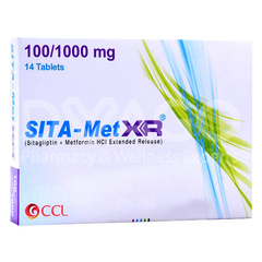 Sita-Met XR Tablets 100/1000mg (1 Strip = 7 Tablets)