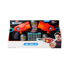 36432 ZURU X SHOT TWIN MK3 DART GUN AKDM Default Title - MamasJan Toys