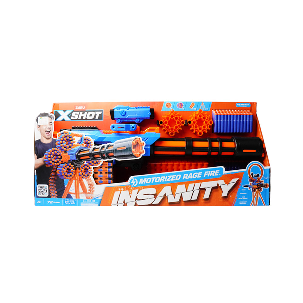 36605 X SHOT MOTORIZED RAGE FIRE INSANITY GATLIN GUN Default Title - MamasJan Toys