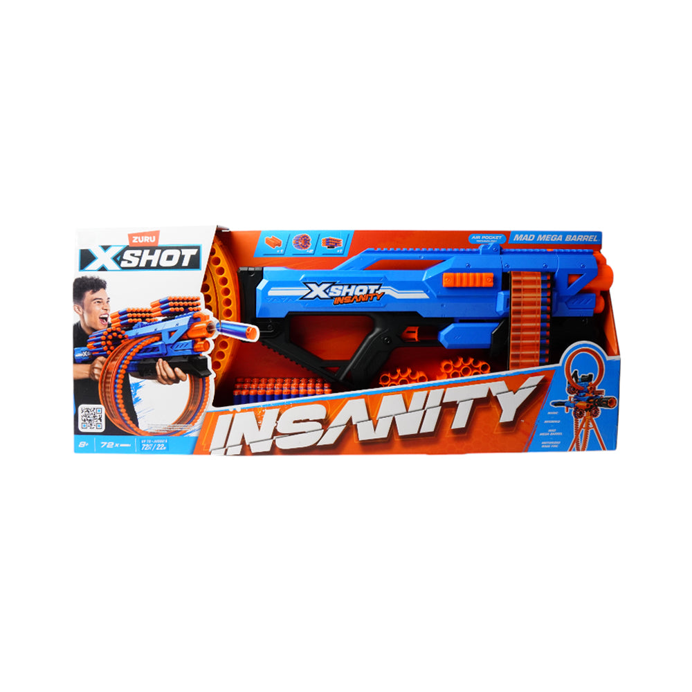 36609 X-SHOT INSANITY MAD MEGA BARREL GUN Default Title - MamasJan Toys