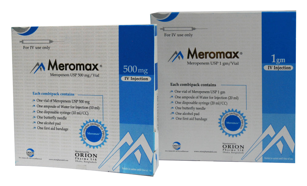 Meromax Iv Injection 500mg (1 Box = 1 Injection)
