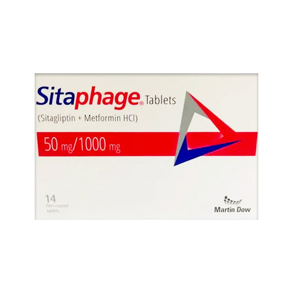 Sitaphage Tablets 50mg/1000mg (1 Strip = 7 Tablets)