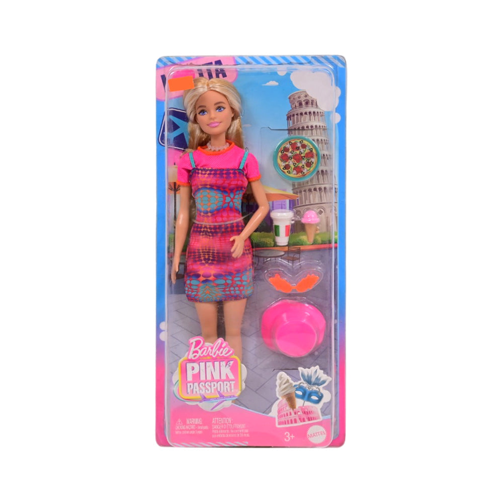 HWH97 BARBIE PINK PASSPORT ITALY DOLL A.I Default Title - MamasJan Toys