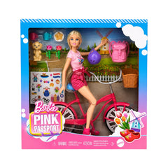 HWJ00 BARBIE PINK PASSPORT BIKE DOLL A.I Default Title - MamasJan Toys