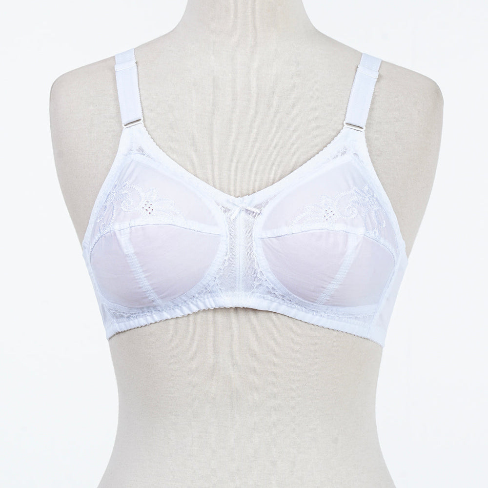 BELLEZA CLASSIC COTTON BRA WHITE 38-D / wihte - MamasJan Lingerie