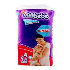 Canbebe Baby Diapers Jumbo Maxi Size 4 58Pcs